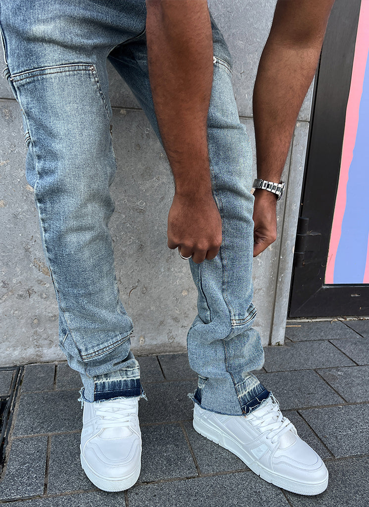 Vintage-Flare-Carpenter-Jeans – Blau 