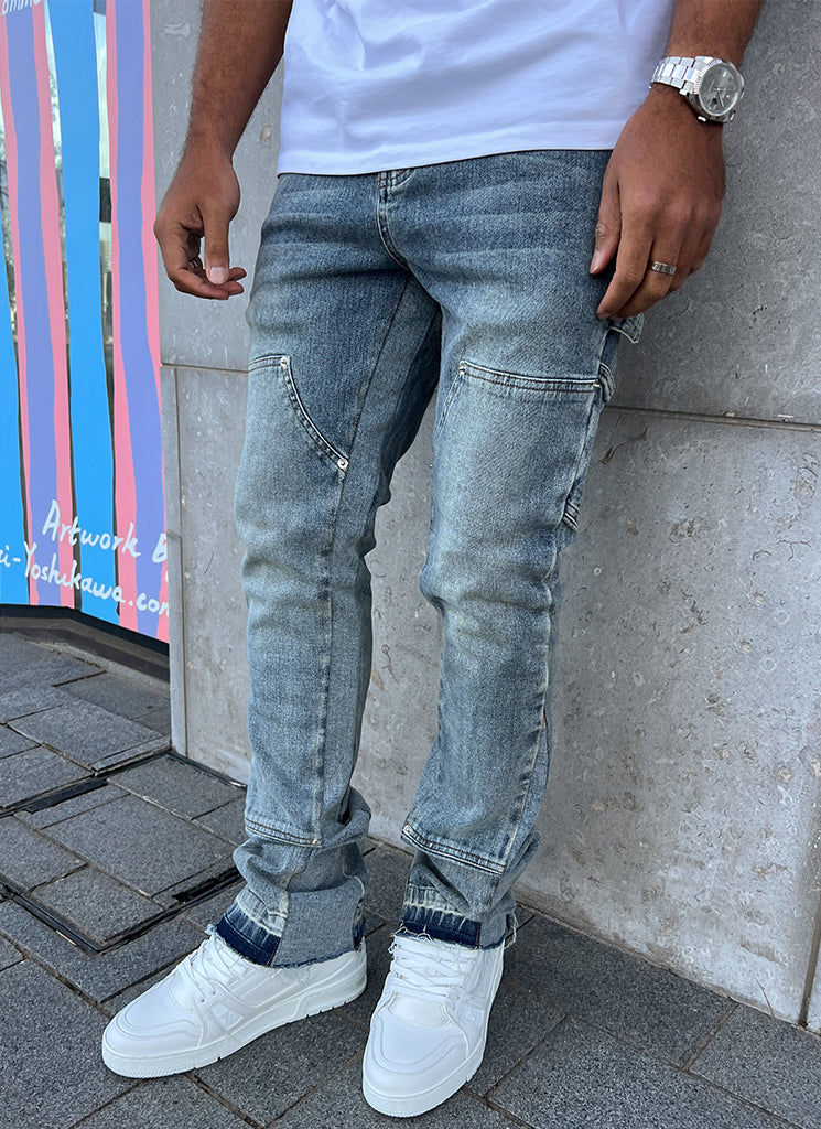 Vintage-Flare-Carpenter-Jeans – Blau 