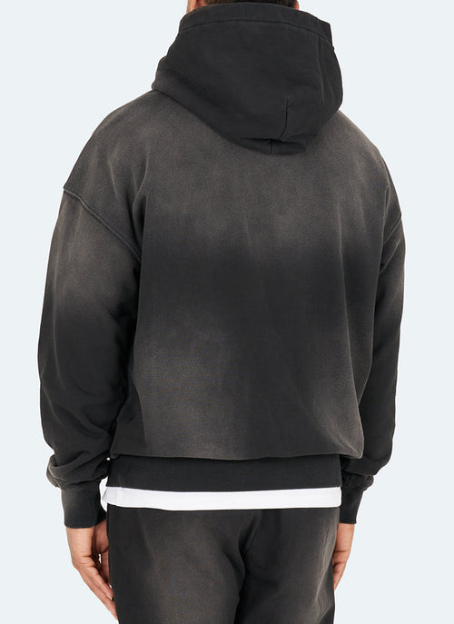 Vintage Sunfaded Hoodie - Black