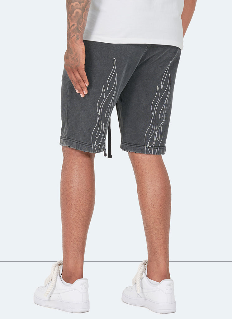 Short Flamme Vintage - Noir Délavé