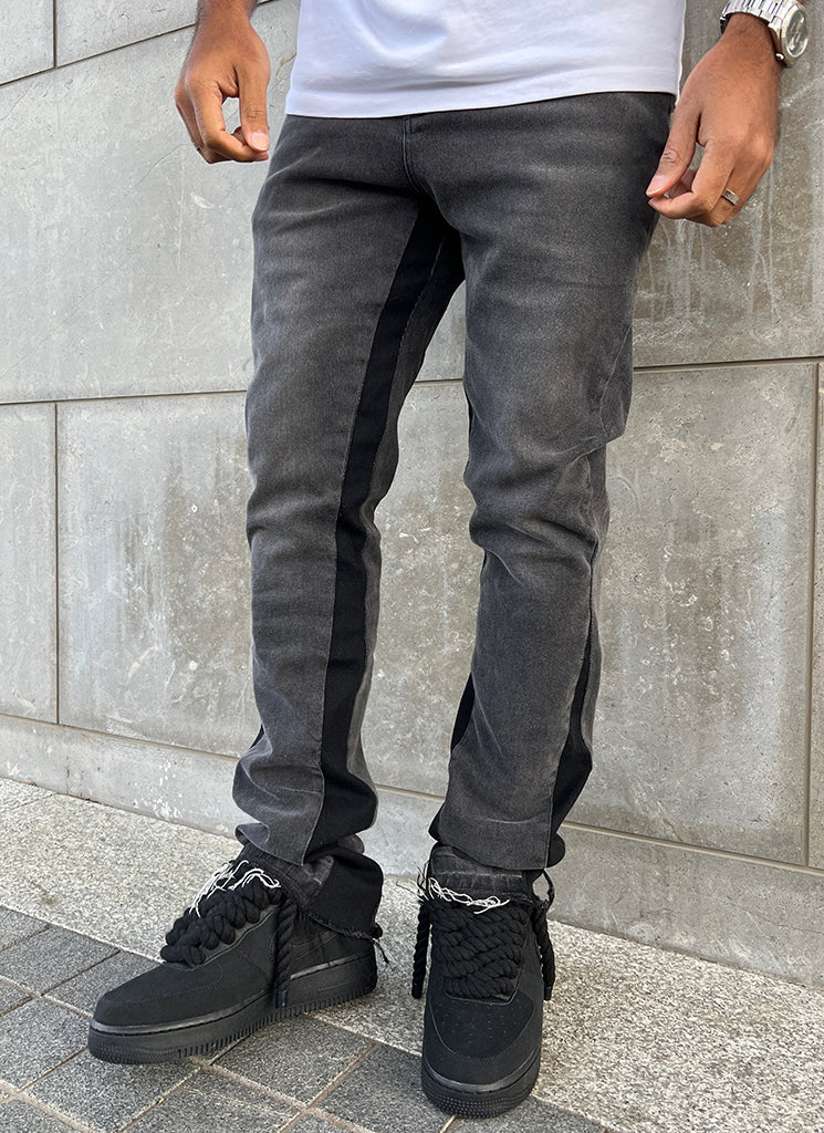 Jean évasé vintage - Gris 