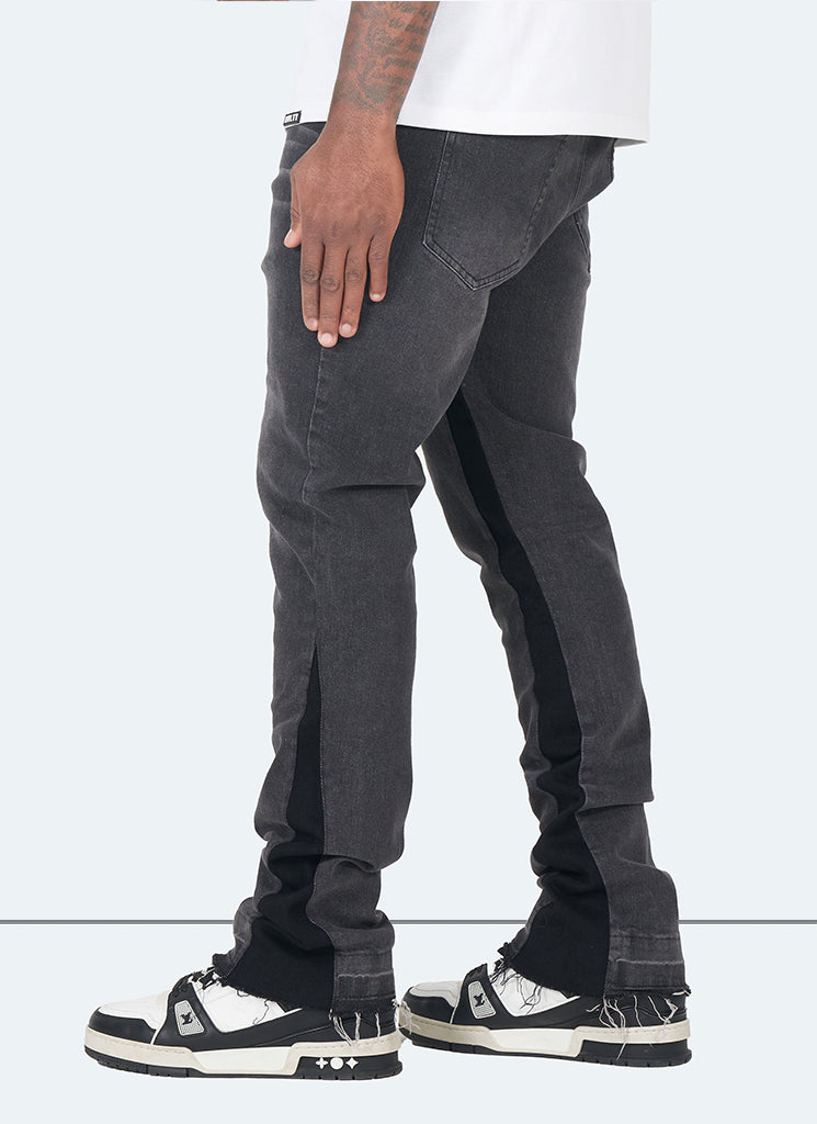 Jean évasé vintage - Gris 