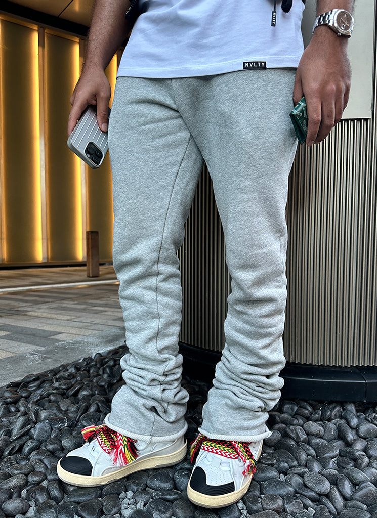 Vintage Stacked Joggers - Grey