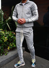 Panelled Track Jacket - Grey/White