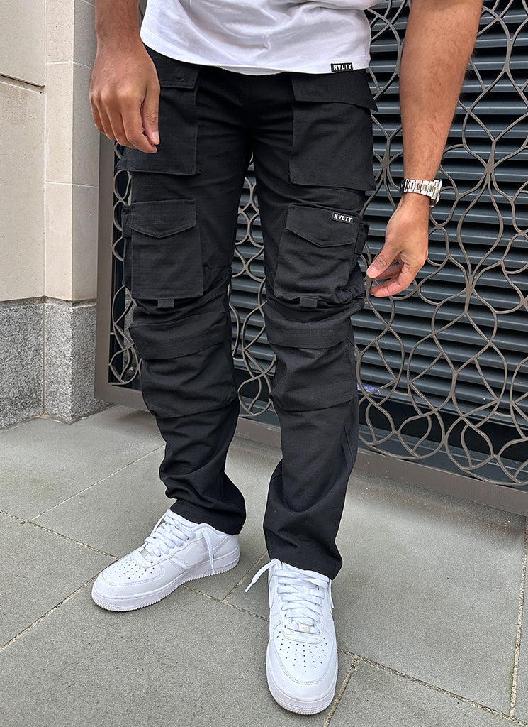 Vintage 8 Pocket Cargos - Black