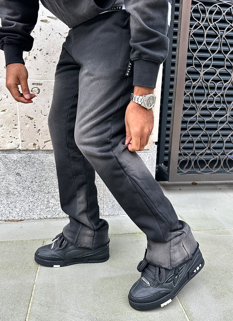 Vintage Flare Sunfaded Jogginghose - Schwarz 