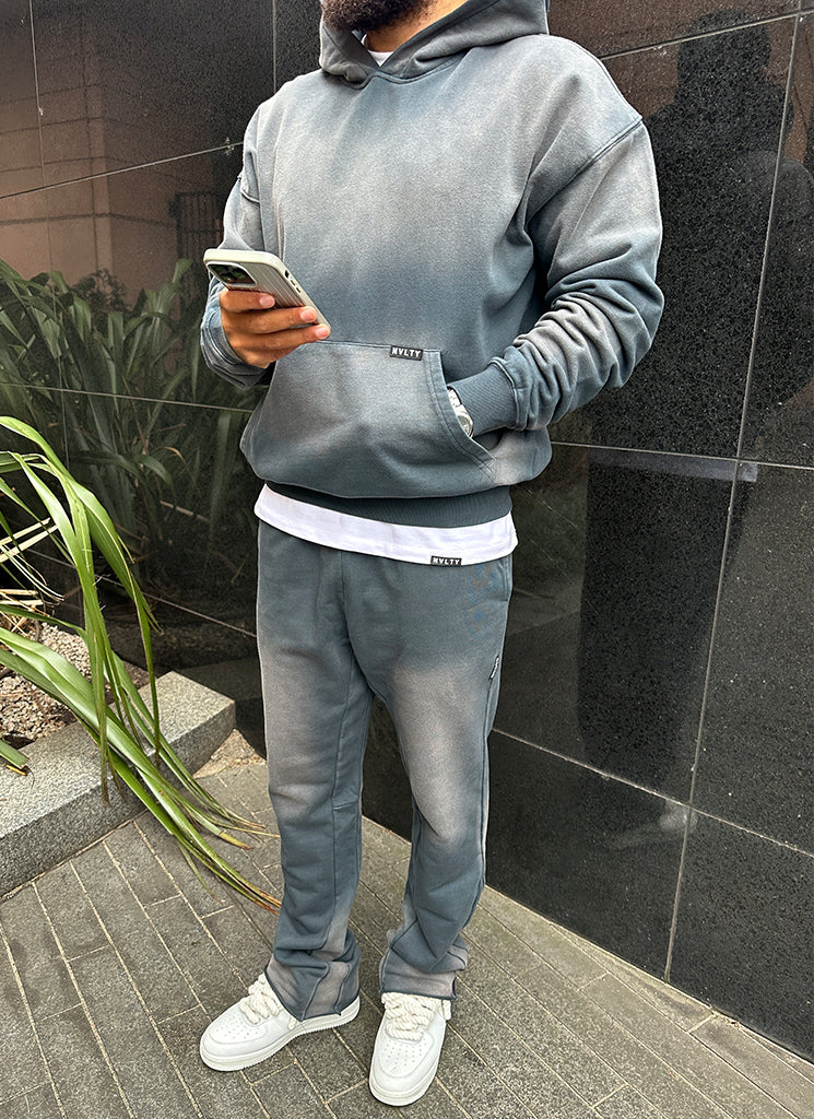 Vintage Flare Sunfaded Joggers - Aschgrau 