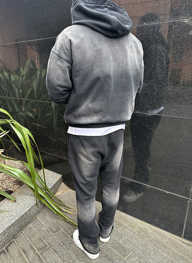Vintage Flare Sunfaded Jogginghose - Schwarz 
