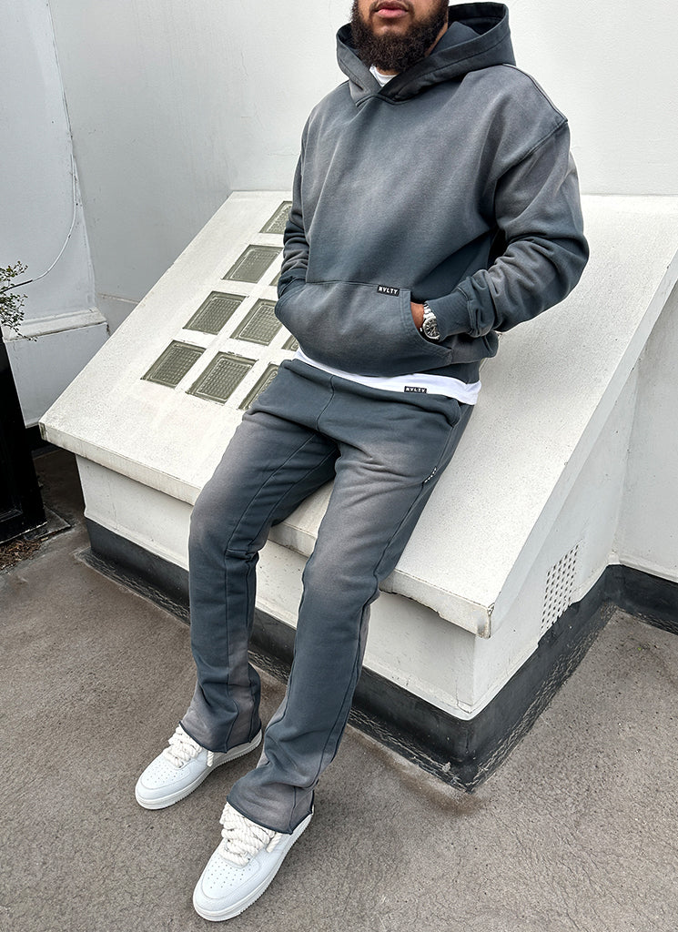 Vintage Flare Sunfaded Joggers - Aschgrau 