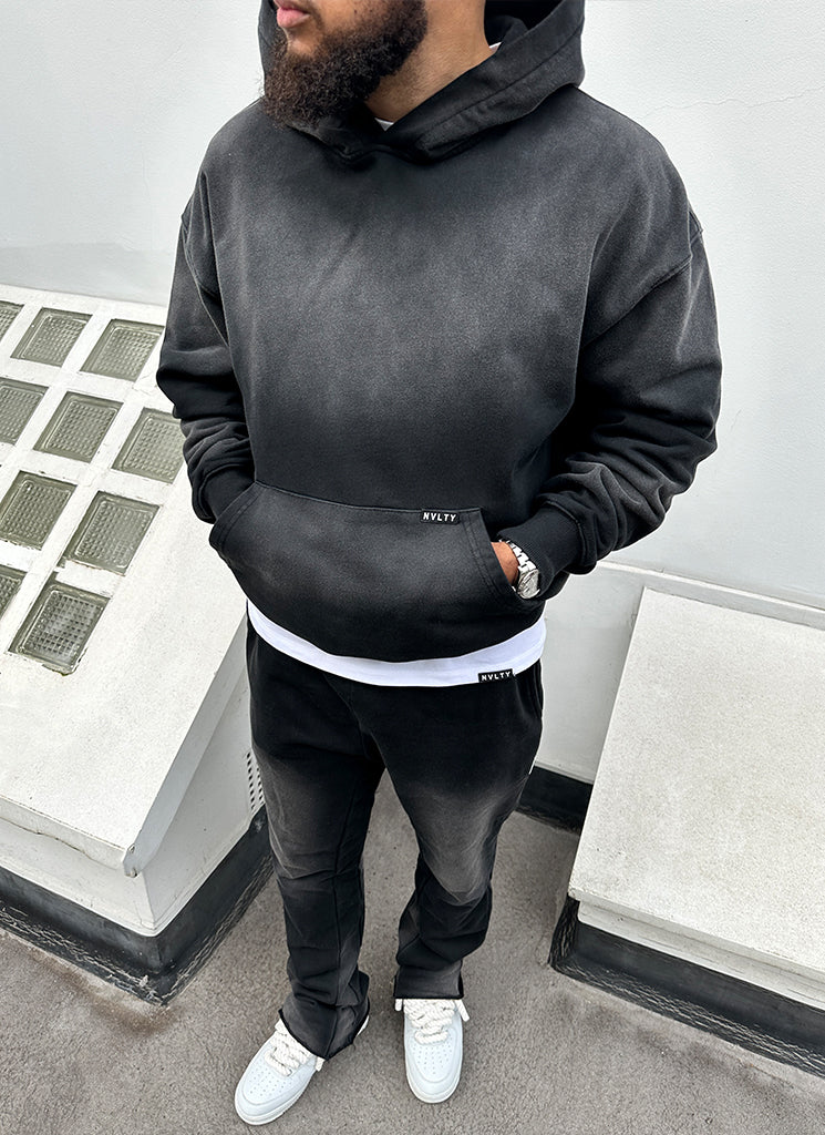 Vintage Flare Sunfaded Jogginghose - Schwarz 