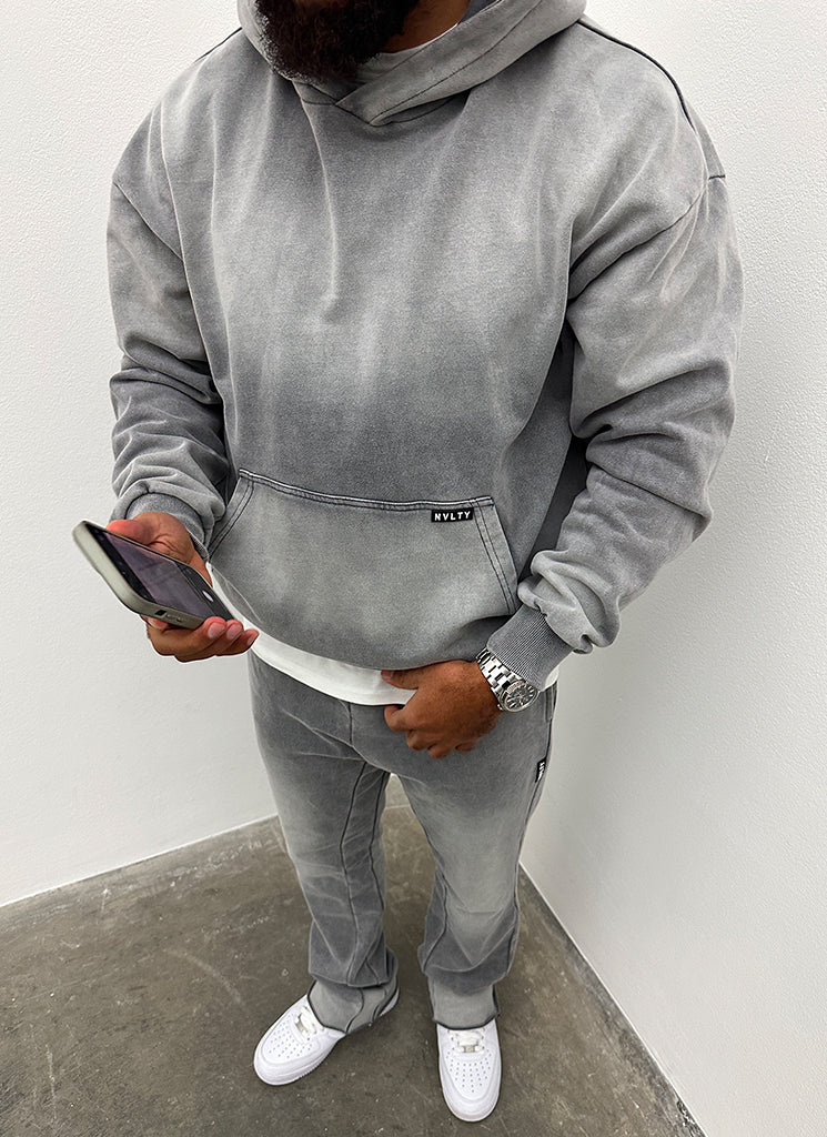 Vintage Sunfaded Hoodie - Grau