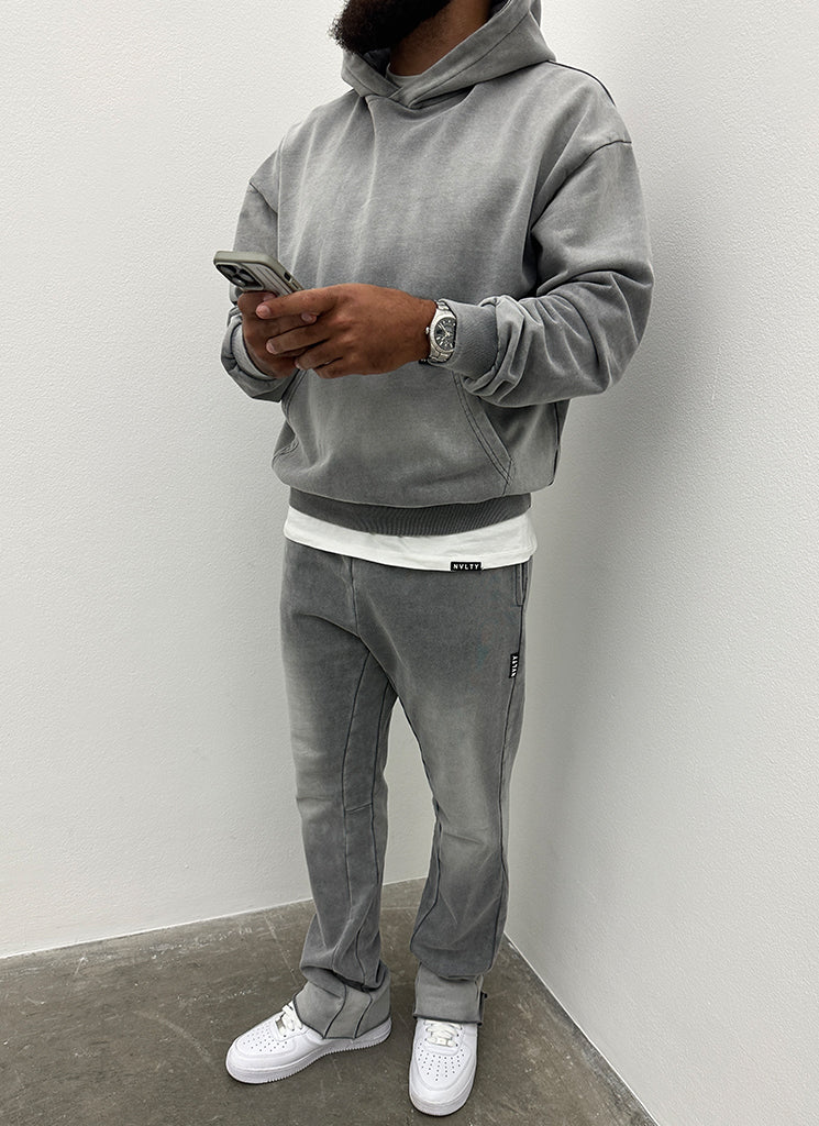 Vintage Sunfaded Hoodie - Grau