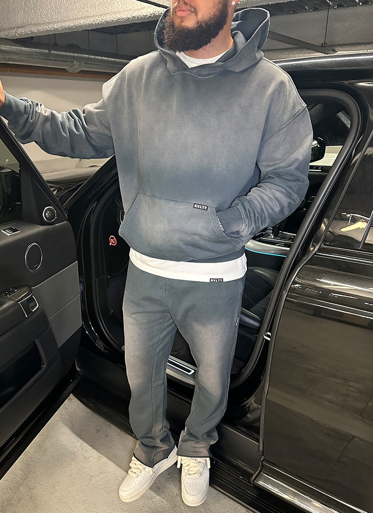 Vintage Flare Sunfaded Joggers - Aschgrau 