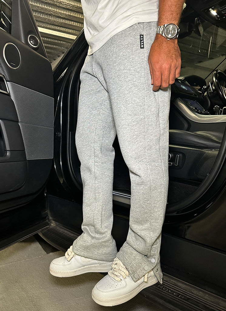 Vintage Flare Snapper Joggers - Grey