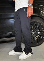 Vintage Flare Snapper Joggers - Black