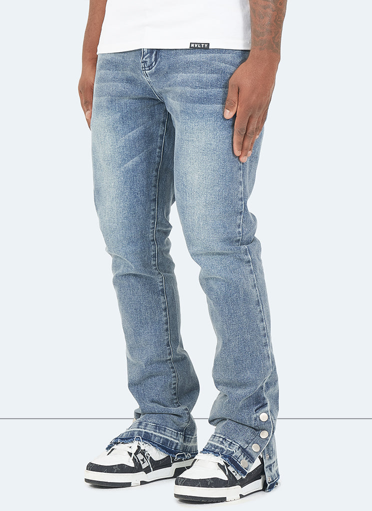 Jean évasé vintage Snapper - Bleu