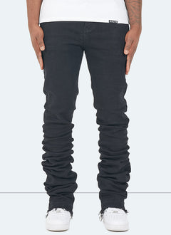 Vintage-Stacked-Jeans – Schwarz 