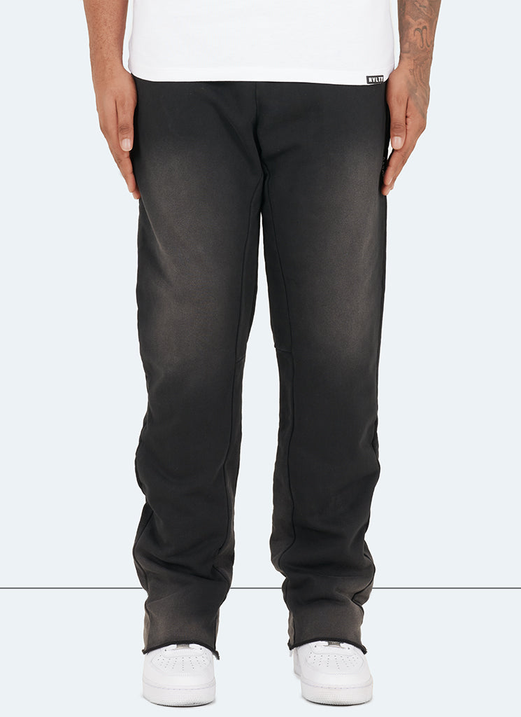 Vintage Flare Sunfaded Jogginghose - Schwarz 