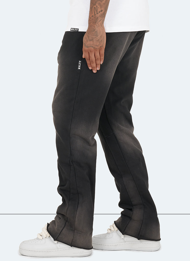Vintage Flare Sunfaded Jogginghose - Schwarz 