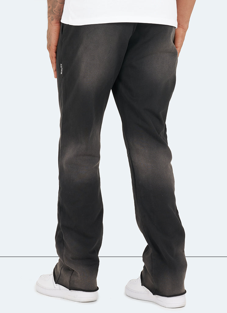 Vintage Flare Sunfaded Jogginghose - Schwarz 