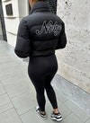 Signature Puffer Jacket - Black