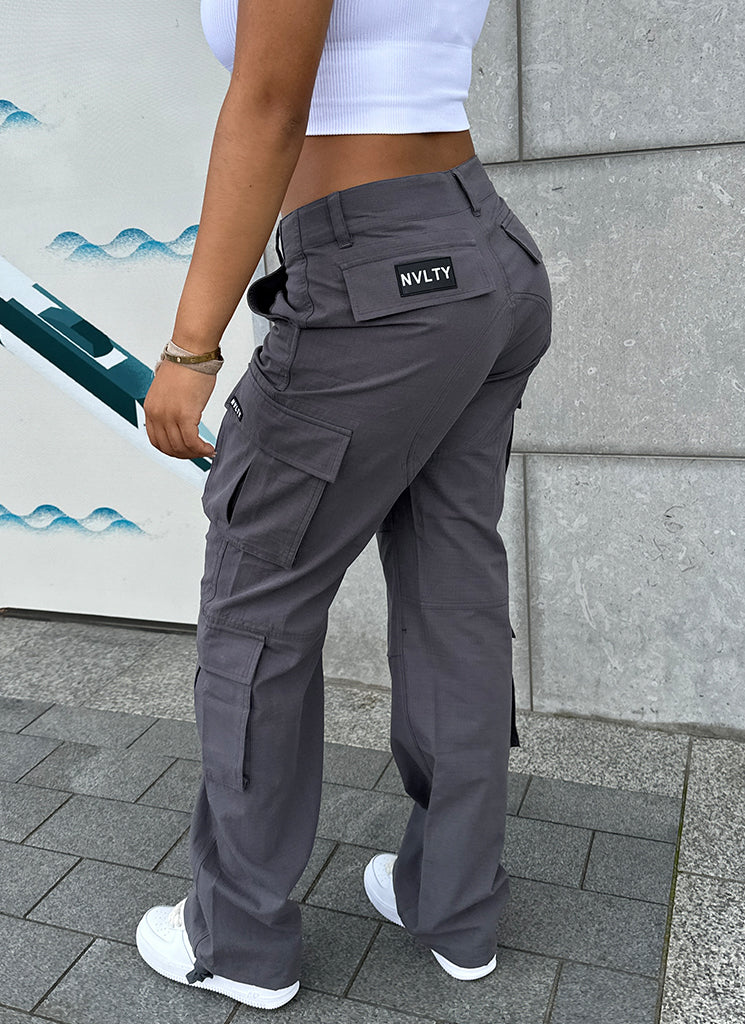 Vintage Wide Leg Cargos - Charcoal Grey