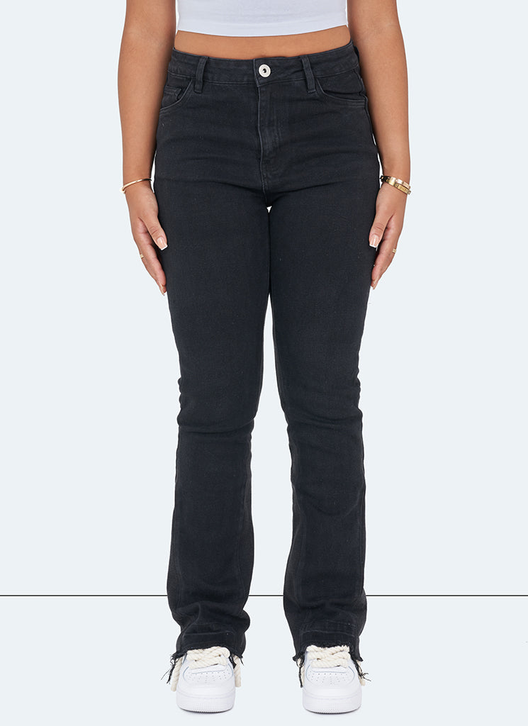 Vintage-Flare-Jeans – Schwarz 