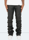 Vintage Stacked Wax Jeans - Black