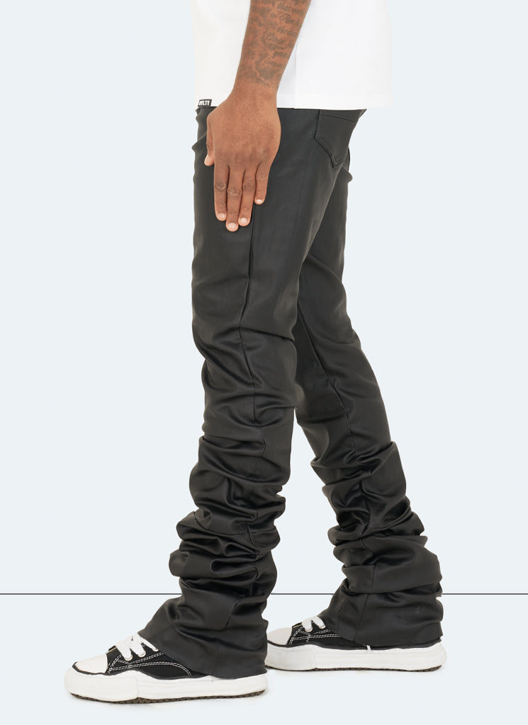 Vintage Stacked Wax Jeans – Schwarz 