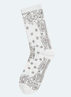 Paisley Socks - White