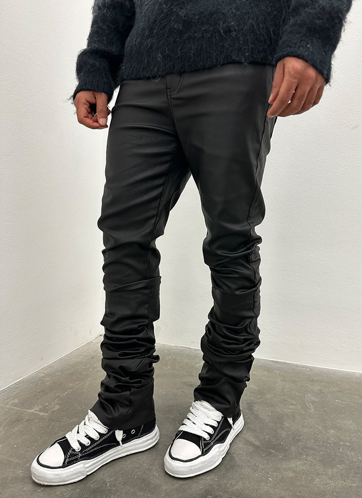 Vintage Stacked Wax Jeans – Schwarz 