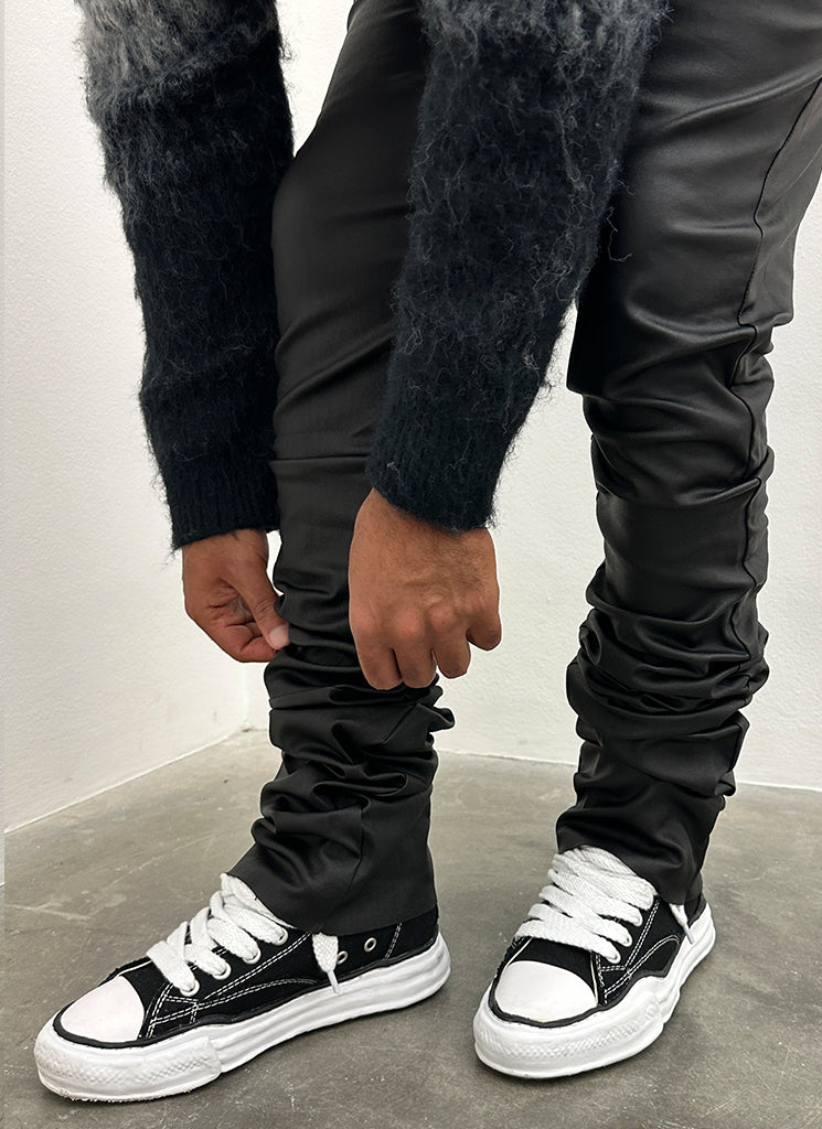 Vintage Stacked Wax Jeans – Schwarz 